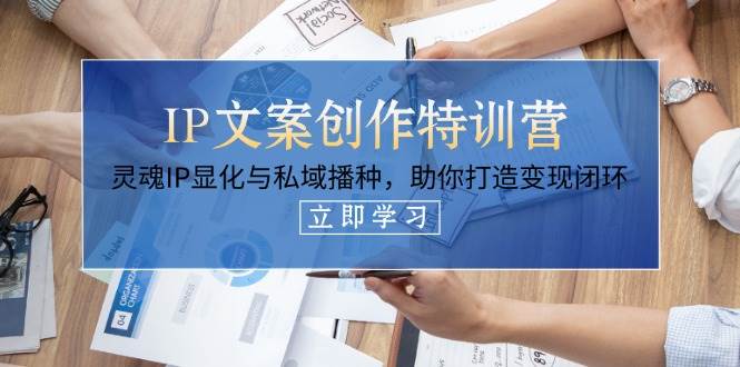 IP文案创作特训营，灵魂IP显化与私域播种，助你打造变现闭环(14节课)